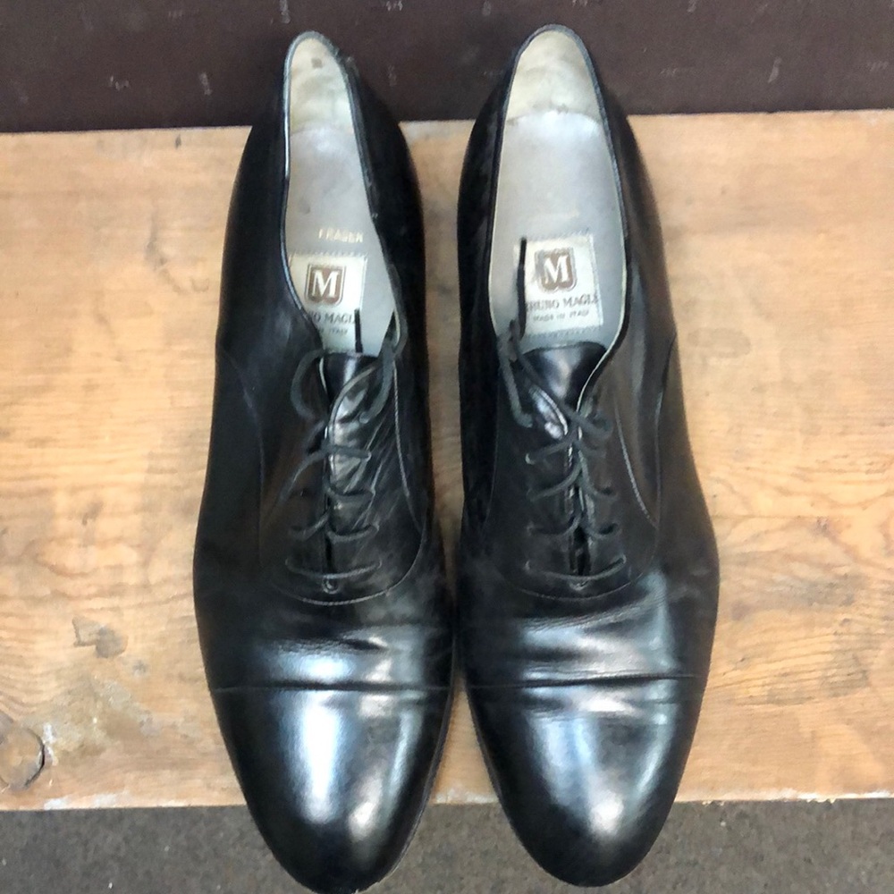 Bruno Maglis Men's Black toe cap Dress Shoes